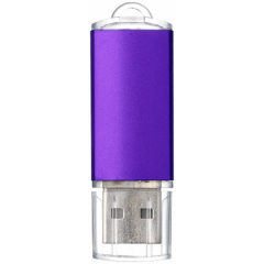 USB | 2 GB | Geborsteld aluminium | Kunststof